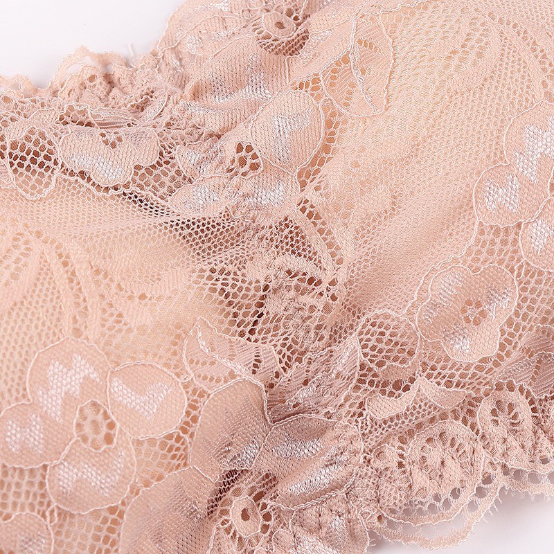 Blackpink Bra Kemben Motif Bunga Bahan Lace Tanpa Tali Fashion Wanita 1001