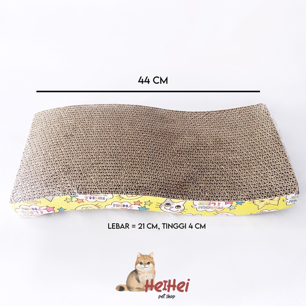 Papan Garukan Kucing + Serbuk Catnip - Cat Scratcher - Mainan Kucing Scratching Pad