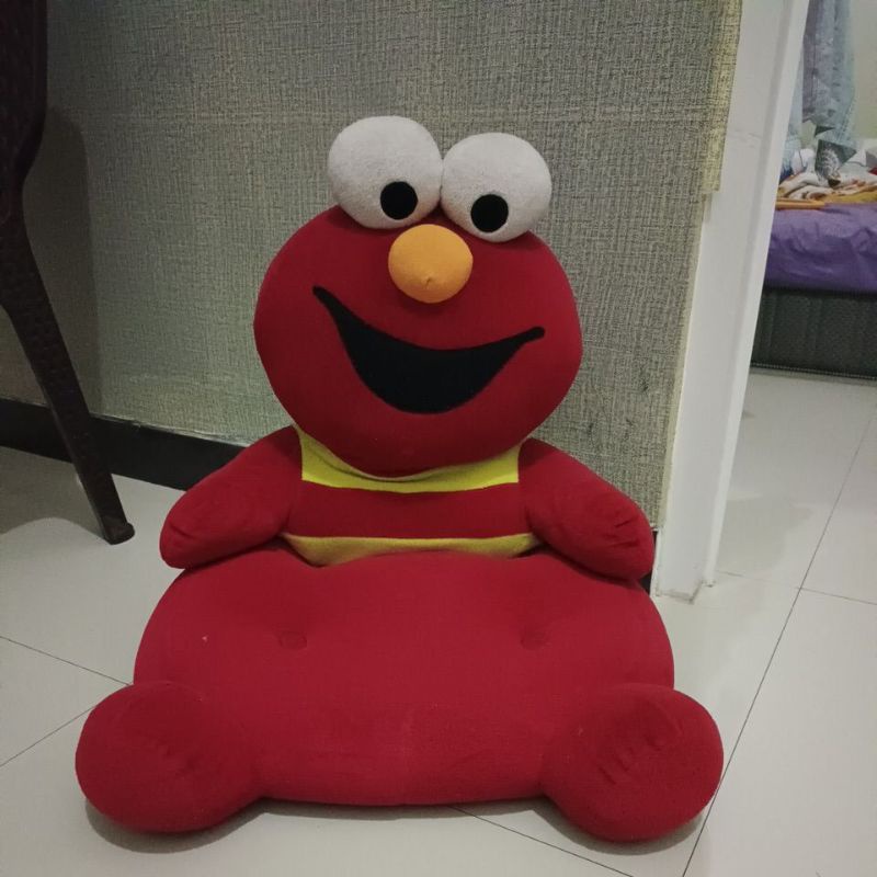 Boneka Sofa Anak karakter Elmo kursi bayi belajar duduk