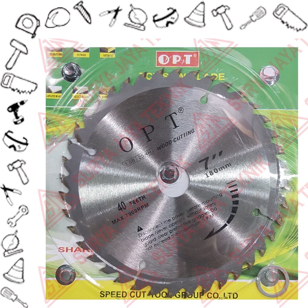 OPT Mata Potong Kayu / Saw Blade 6 inch 7 Inch