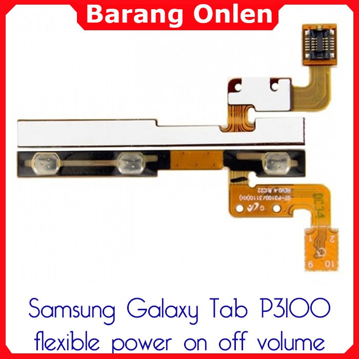 Samsung Galaxy Tab 2 P3100 flexible switch tombol power on off volume