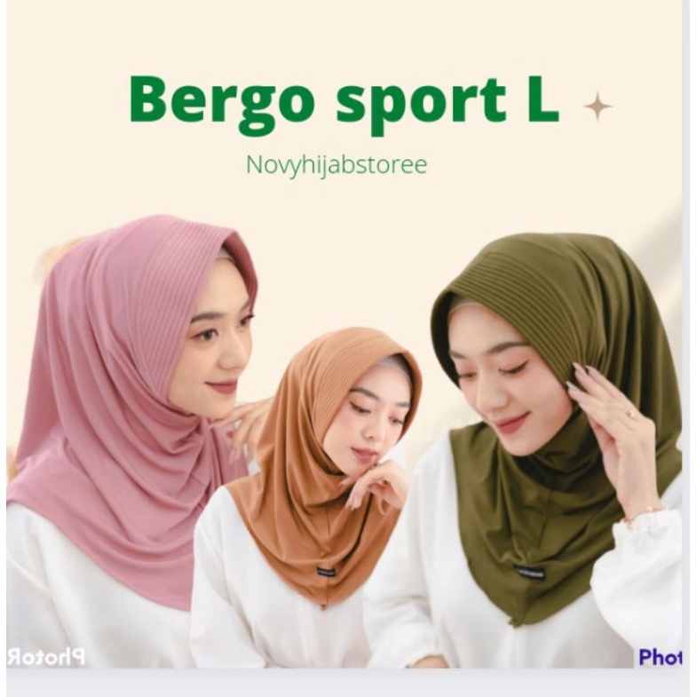 Jual BERGO SPORT HAMIDAH / HIJAB SPORT UKURAN BESSAR NUTUP DADA