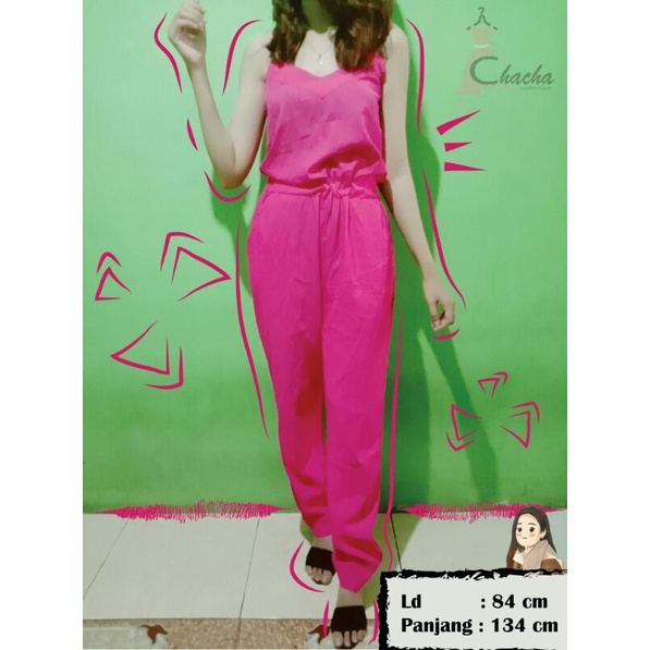 Jumpsuit Wanita Pink / Jumpsuit wanita / jumpsuit pink / jumpsuit / jumpsuit tanpa lengan