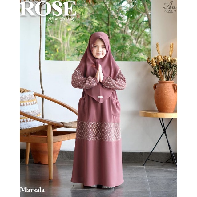 READY STOK SIAP KIRIM GAMIS ROSE SET BY-ADEN HIJAB