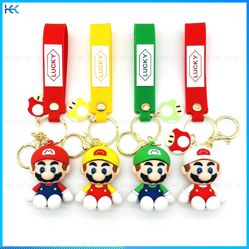 Super Mario Cute Cartoon Keychain Car Bag Fashion Pendant collection ornaments