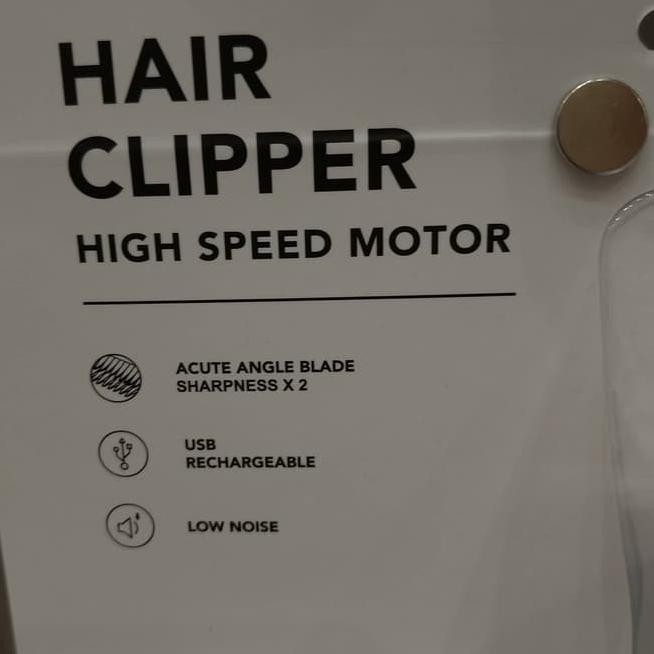 ORIGINAL MINISO - HAIR CLIPPER WITH HIGH SPEED MOTOR ALAT CUKUR RAMBUT - Putih