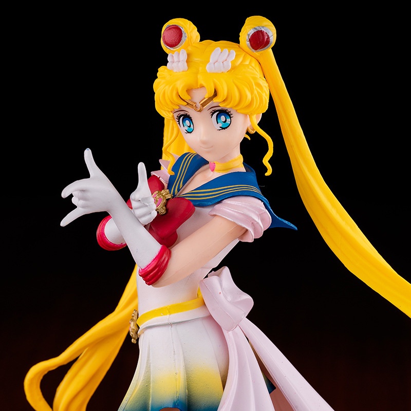 Sailor Moon Figure Glitter &amp; Glamours Angel Gadis Cantik Super Sailor Moon Action Figura Boneka Tsukino Usagi Model Mainan 23cm