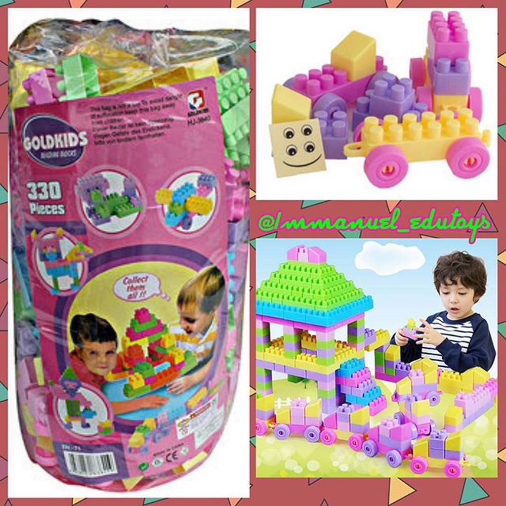 Mainan Lego Block Blok Merk Goldkids isi 330 pcs