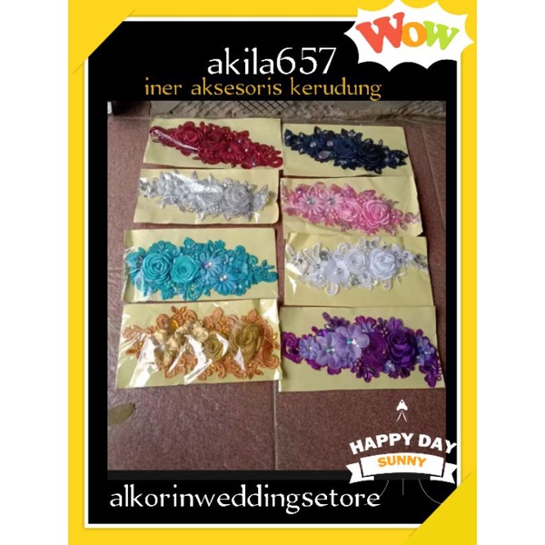iner hijab/asesoris hijab kerudung gaun penganten