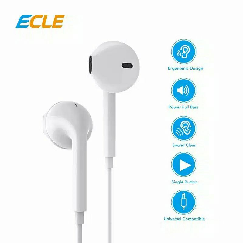 Ecle AI 0401 Earphpone Headset 3.5 Audio Conector Original