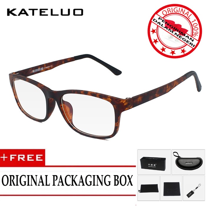 Kateluo Kacamata Anti Radiasi Komputer & Gadget Pria Wanita 9219 - Pattern Brown New