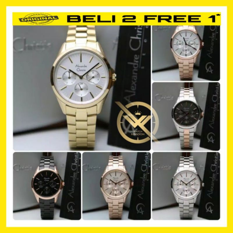 Promo jamtangan wanita Alexandre christie ac2890 / ac 2890 Original garansi resmi 1thn