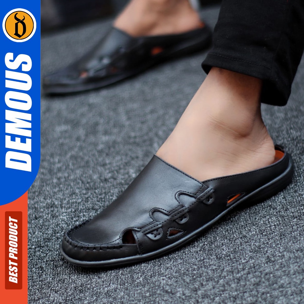 Sepatu Sandal Bustong Pria Casual Kulit Asli DEMOUS TRUNKZ