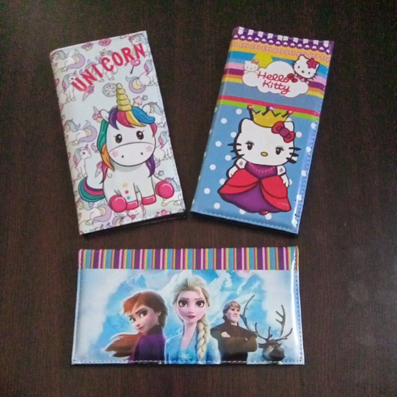 [AHLMN] Dompet anak perempuan, ukuran panjang bahan kulit PU dipadu nilon #dompet #dompetanak