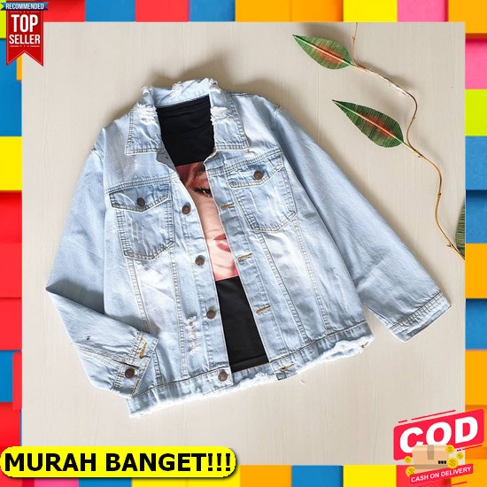 Jaket Jeans Wanita / Jaket Oversize/Jumbo/Terbaru Kimberly Jaket Jeans Bl