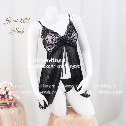 Lingerie Halus S-M Baju Tidur Seksi Transparan hot Hannah Lingerie Ukuran Freesize Wanita Sexi 809