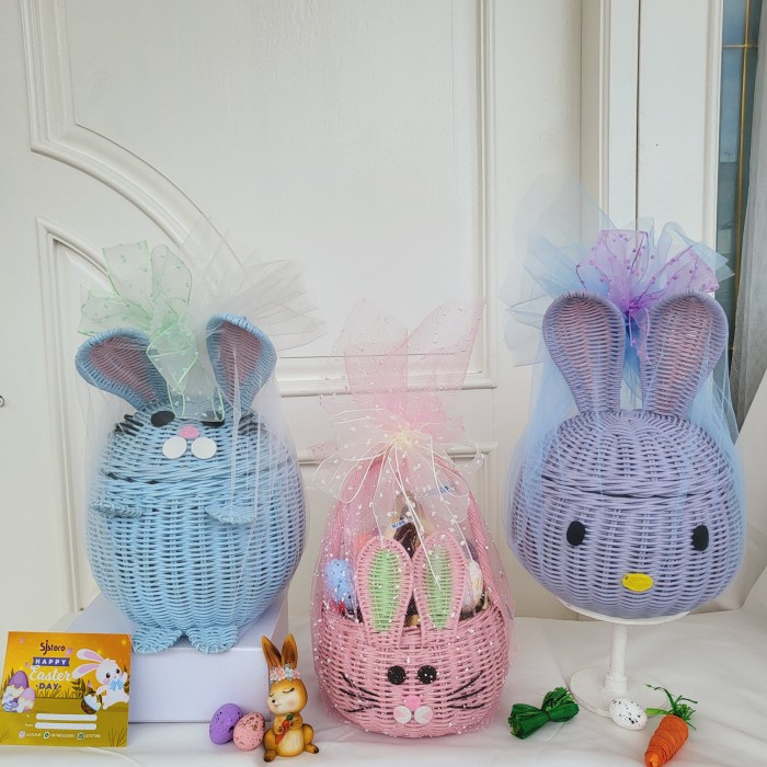 

Paket dekorasi box hampers easter bunny eggs kelinci telur paskah 205