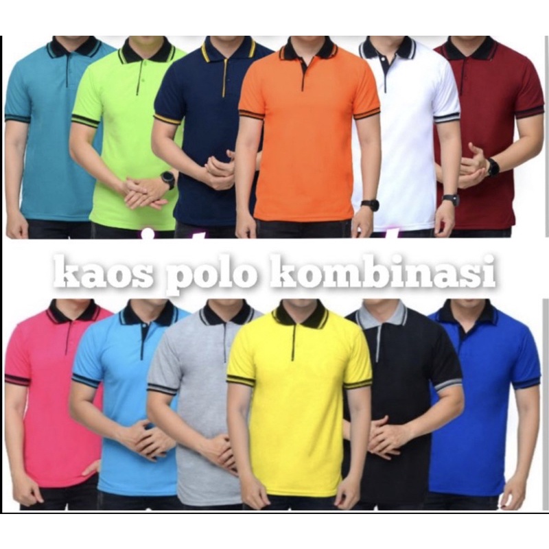 KAOS POLO /KERAH KOMBINASI