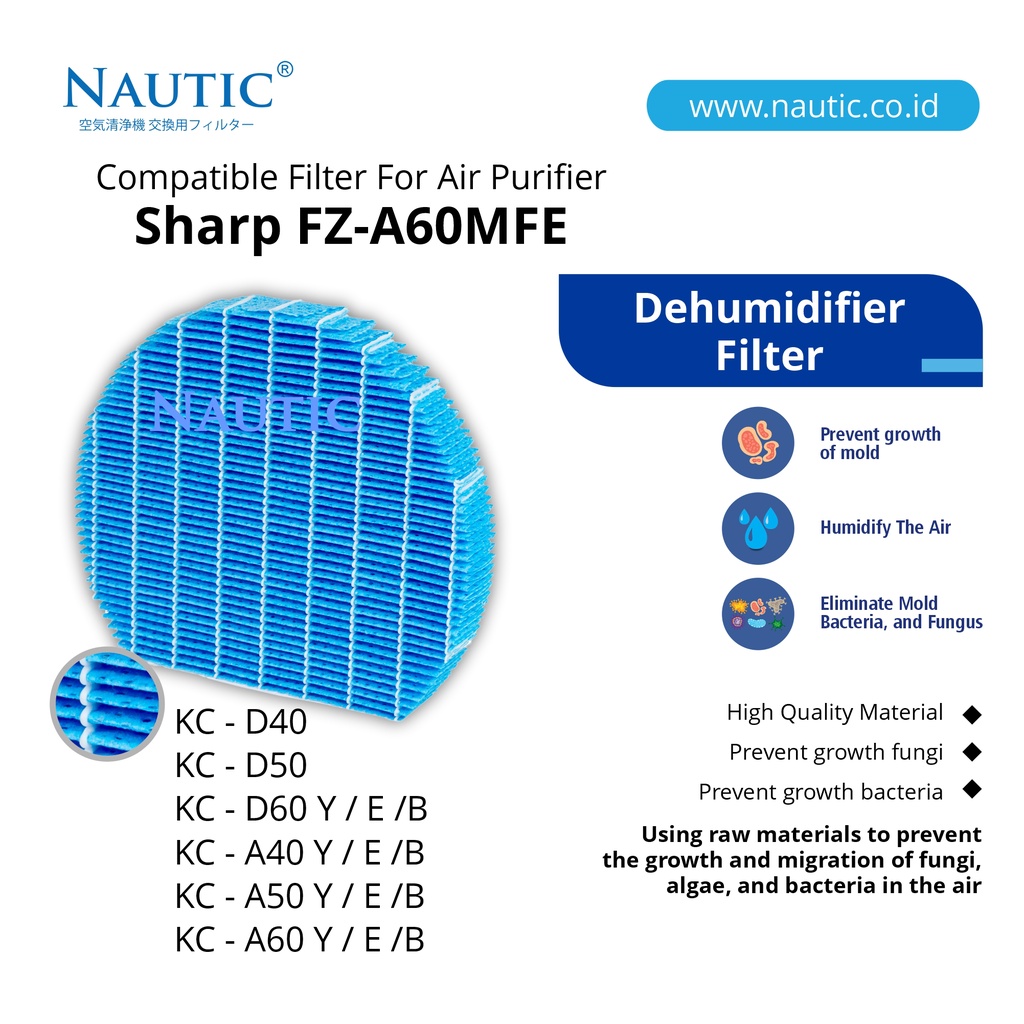 NAUTIC - Humidifier for sharp FZ-A60MFE buat KC-D60Y KC-A40Y KC-A50Y KC-A60Y