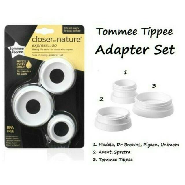 Tommee Tippe Adapter Set Express and Go 3 Set