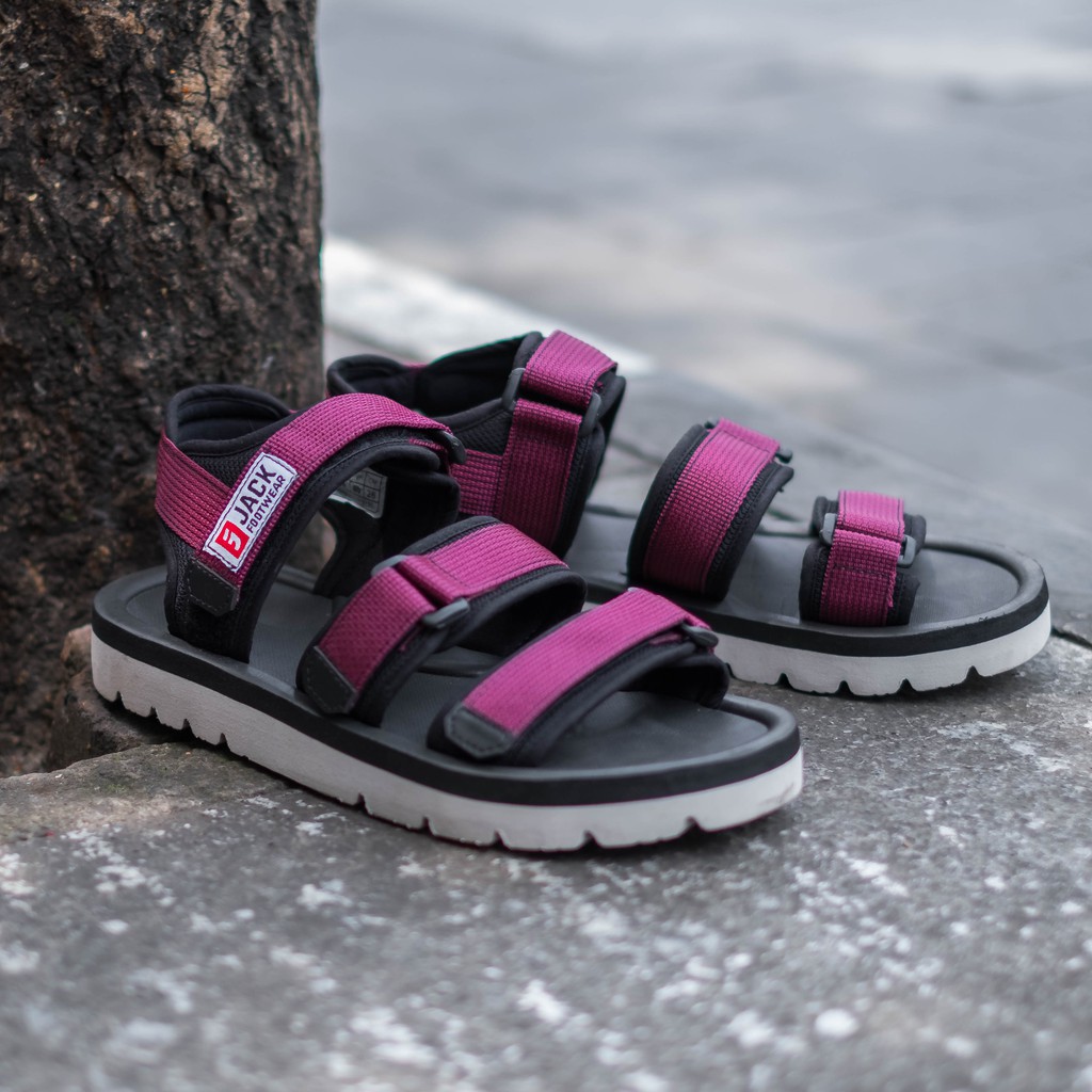 DIXIE MAROON |FORIND x Jack| Sendal Gunung Original Kulit Santai Kasual Pria Lokal Sandal Footwear