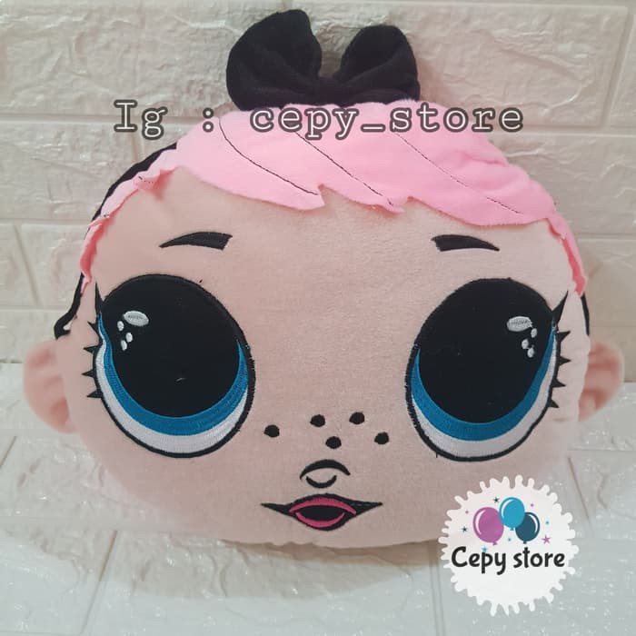 barokah bantal boneka lol surprise boneka kepala lol surprise pink