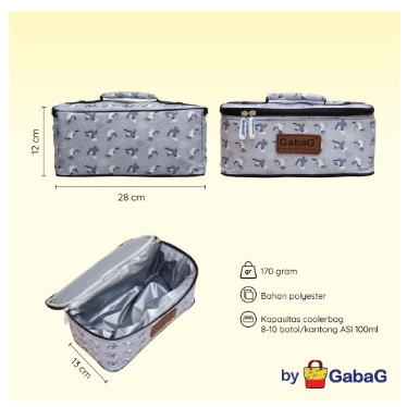 GABAG Cooler Bag Infinite Series Awan Bunga Crystal Hummingbird + ice gel
