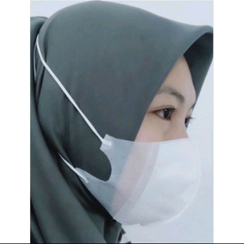Masker Duckbill Hijab/ Headloop 3ply isi 50pcs Original Steril Face Mask Headloop