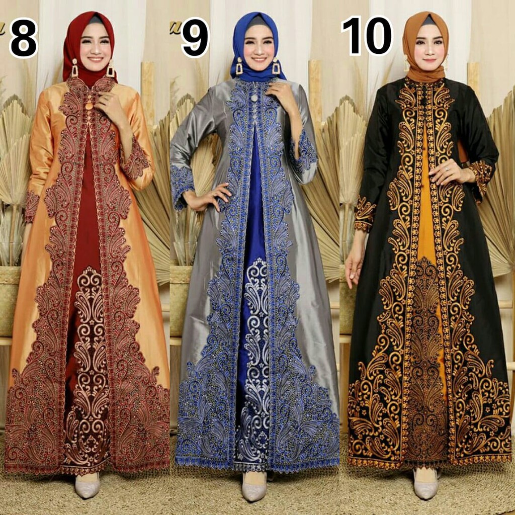 Abaya Gamis Wanita Muslim Taffeta Shinta