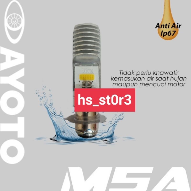 Lampu Motor Depan Led AYOTO M5A AC/DC Watt 10 Piringan Kaki 3-4