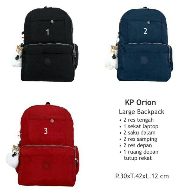 Tas Ransel Sekolah Besar Kipling Orion Suprem