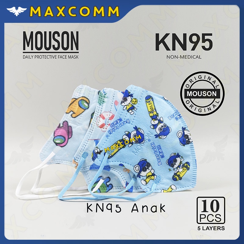 Masker Mouson KN95 Anak 5ply Masker Sekali Pakai Non Medis 5 Ply