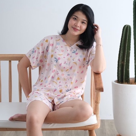 ONSET FRUIT RAYON PREMIUM / SETELAN RAYON / PIYAMA WANITA/ DAILYWEAR / PIYAMA RAYON MOTIF