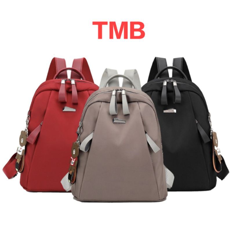 New Tas Ransel Wanita Kasual Luar Ruangan Oxford Kain Tahan Air Free Gantungan Lucu Mochilla
