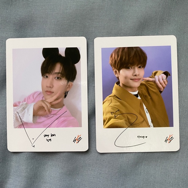 Stray kids changbin & jeongin stay1기 fanship polaroid