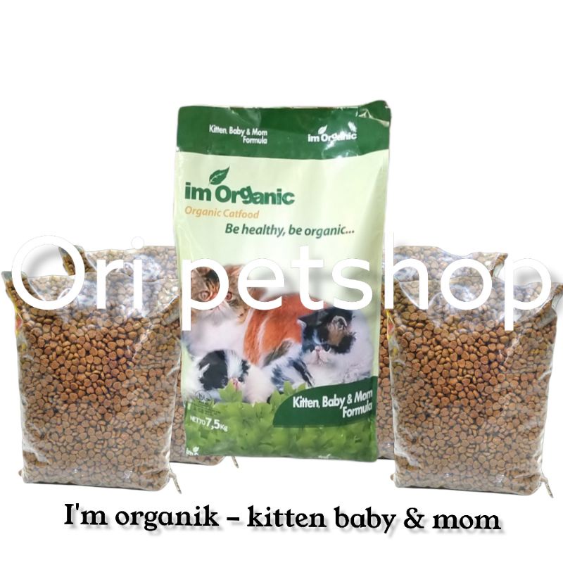 makanan kucing im organic baby and mom repack 500g