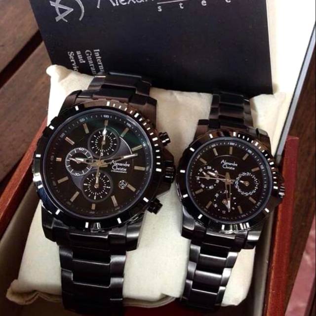 Alexandre christie original ac6141 full black couple