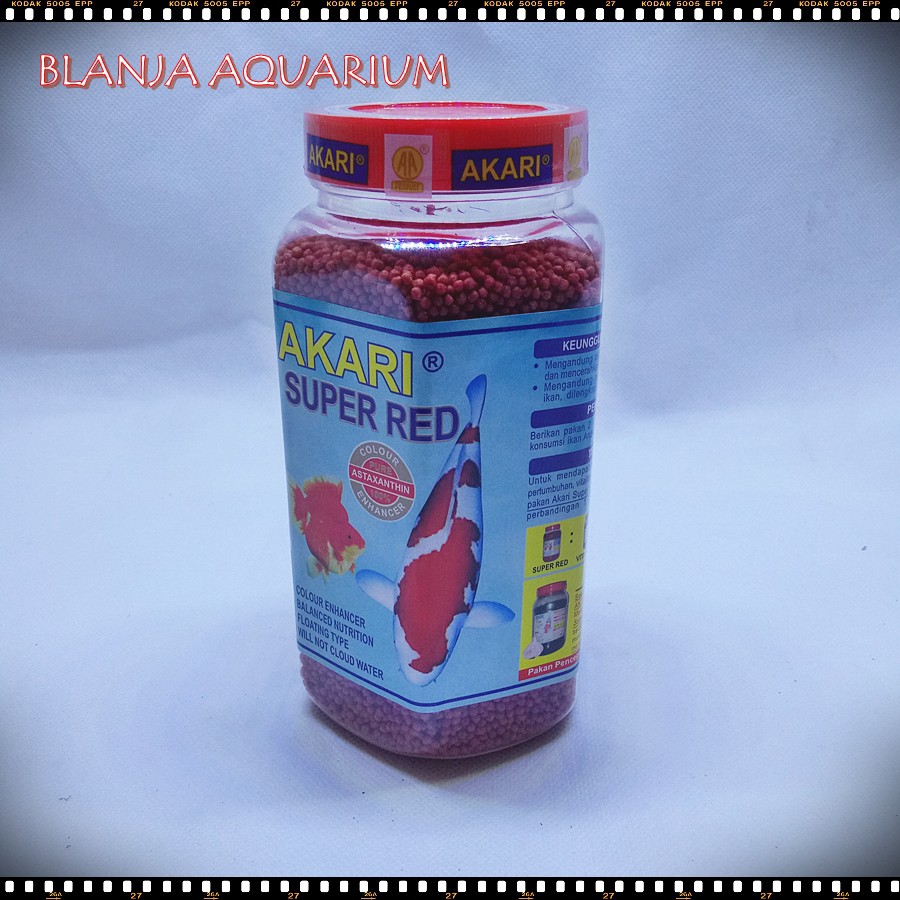 

Pakan Ikan Koi Kecil Untuk Warna Pellet Akari Super Red 300 gr