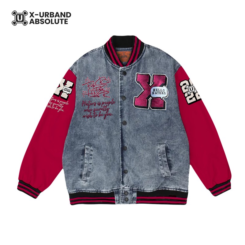 Dhozen Varsity Jacket Denim Good Bye Hatters A260