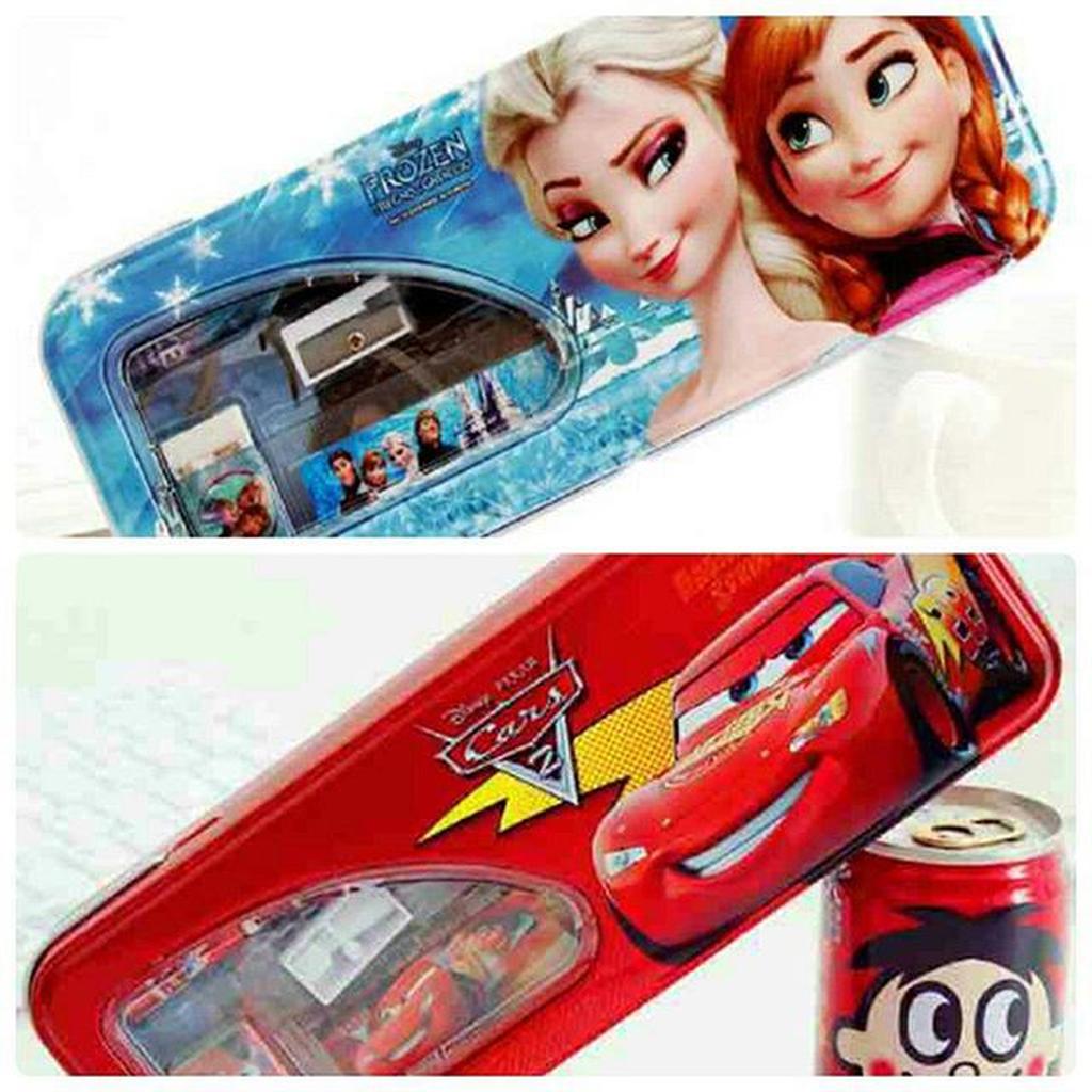 

01974 tepak frozen tempat pensil cars dan isinya