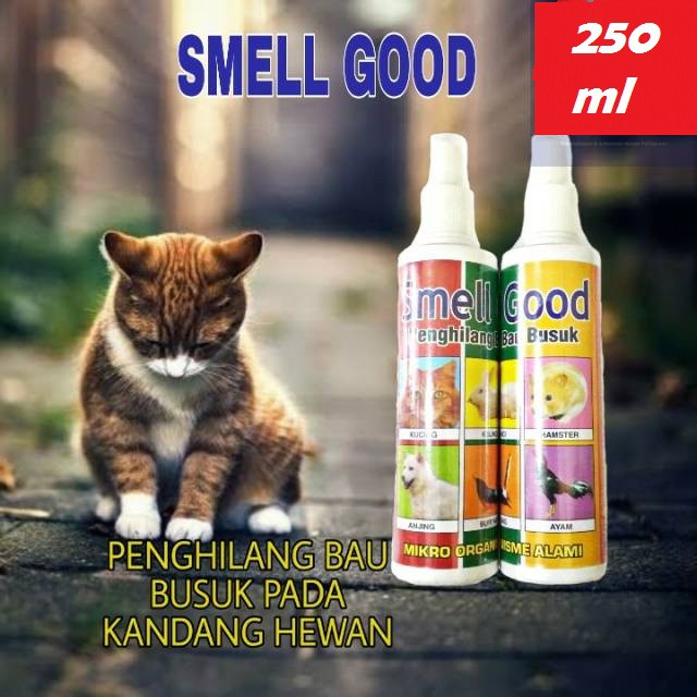 Smell Good Spray 250ml Penghilang Bau Kandang Kucing Anjing Kelinci