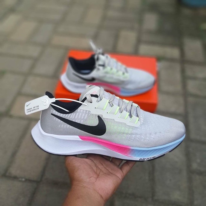 SEPATU NIKE ZOOM PEGASUS 37 GREY MINT PREMIUM ORIGINAL