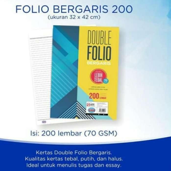 

Miliki Kertas Double Folio Bergaris SIDU Paperline isi 200 Lbr ,,