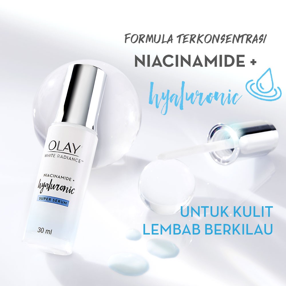 Olay White Radiance Niacinamide + Hyaluronic Super Serum Brightening Skincare 30ML