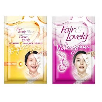 Fair n lovely vita glow/bright c glow serum sheet mask 20gr