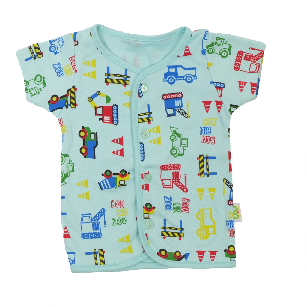 BONBINZOO - Baju Atasan Kancing Depan Anak Bayi Laki Perempuan 0 - 12 Bulan-Baju Pdk KD Truck