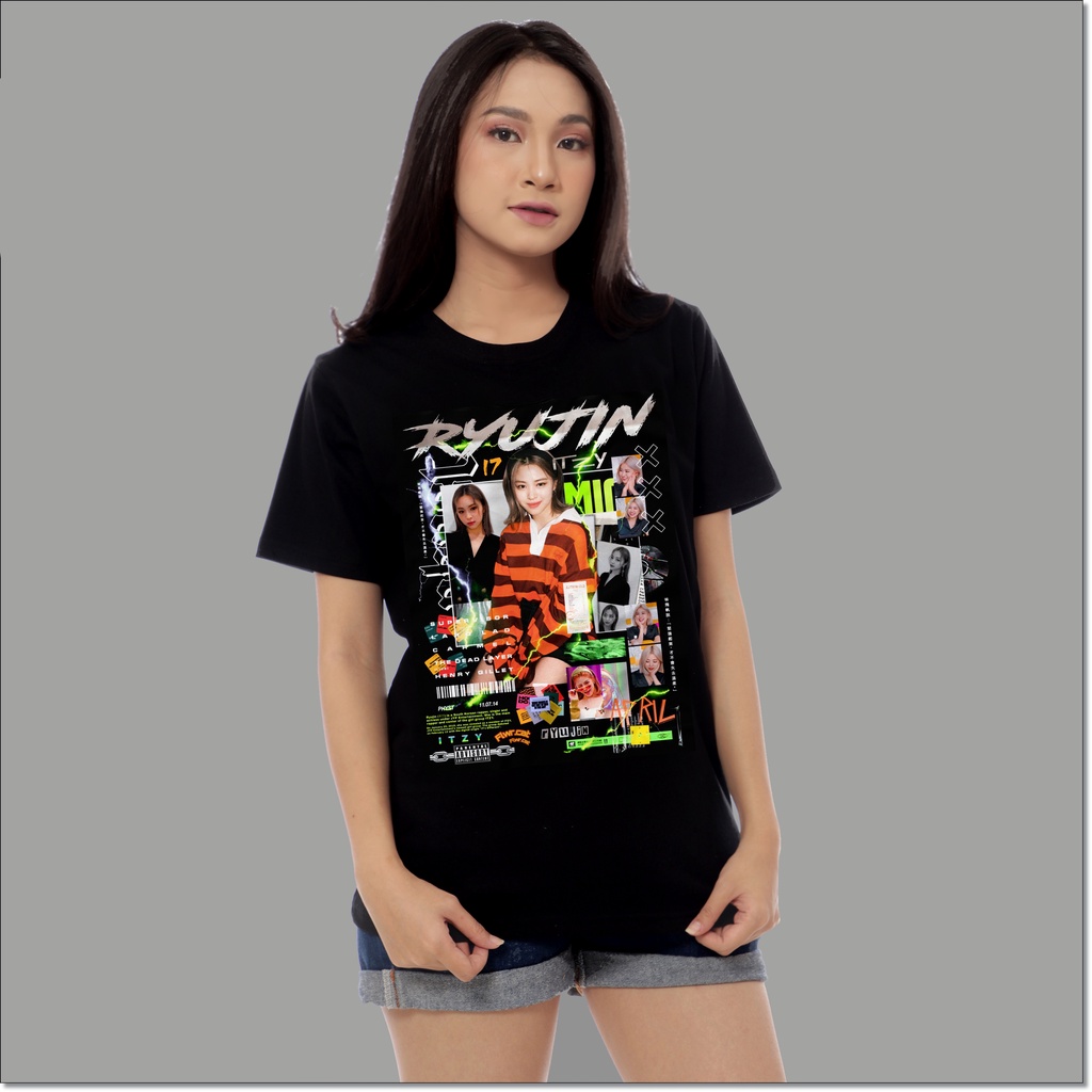 Kaos Kpop ITZY Ryujin "Guess Who" Tee kaos pria.wanitakatun kombet