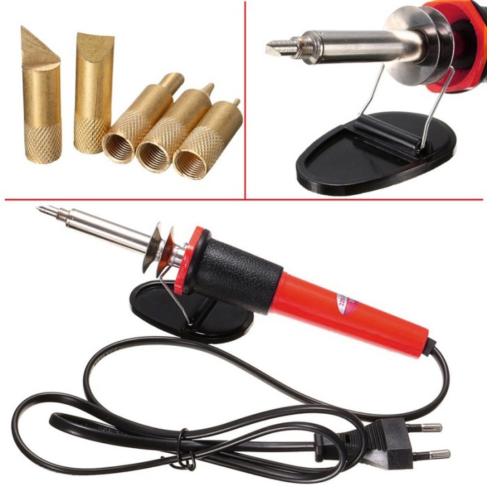 Mesin Solder Alat Lukis Bakar Wood Burning Pen Pyrography Set New