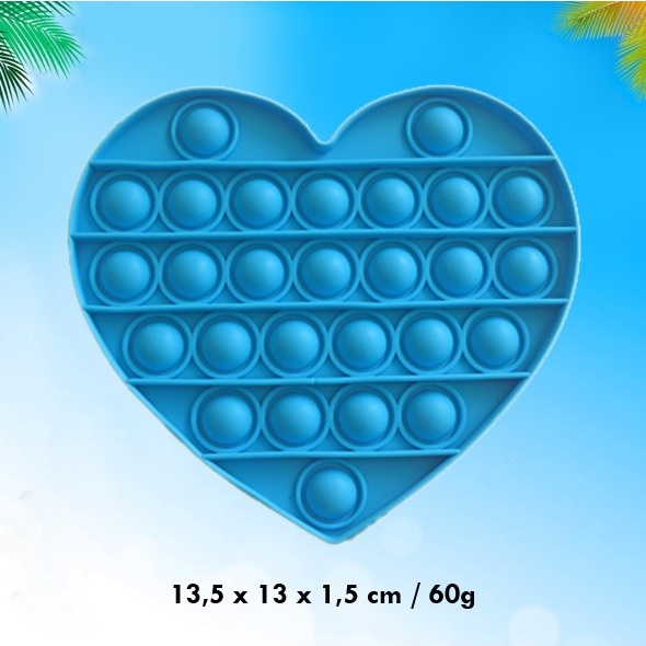 Feel Color Pop it Mainan Anak Bubble Gelembung Love Toy Fidget Spinner Popit Rainbow Unicorn Hati Pelangi-2