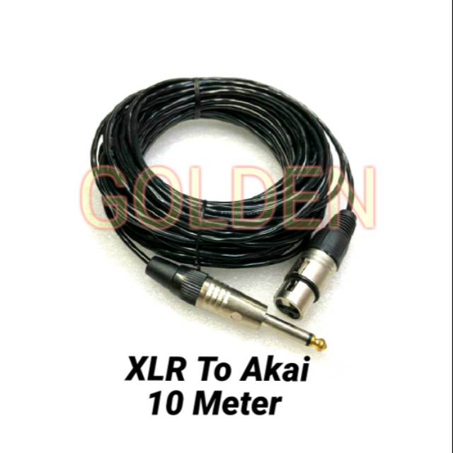Kabel Mic Canare XLR To Akai - 10 Meter Uk Kecil